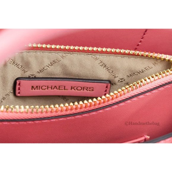 NEW Michael Kors Mercer Leather Messenger Crossbody Bag Tea Rose Handbag Purse - Picture 7 of 9